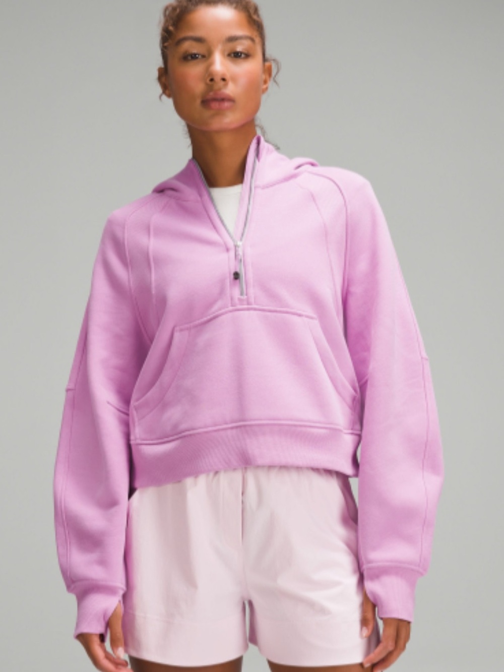 Lululemon Scuba Oversized Half- Zip Hoodie in Mauve